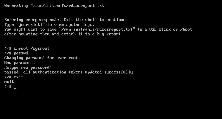 reset root passwd in CentOS 7 linux img 5