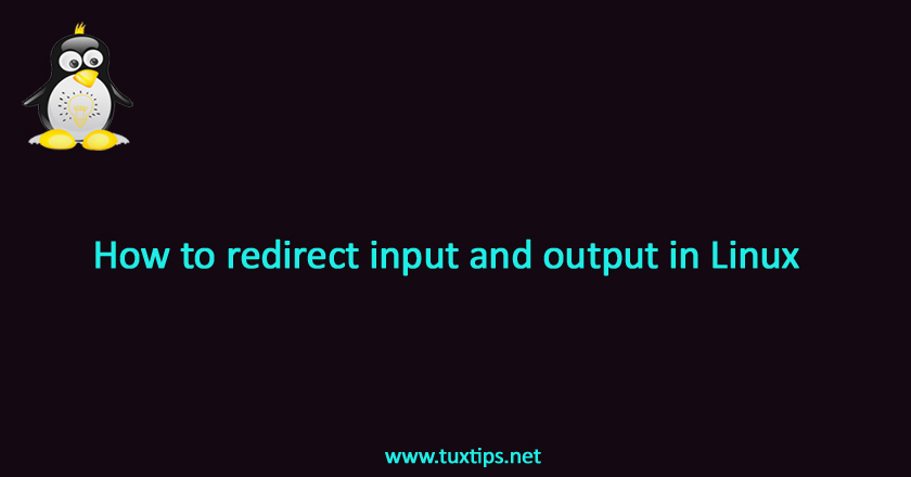 redirect input and output in Linux