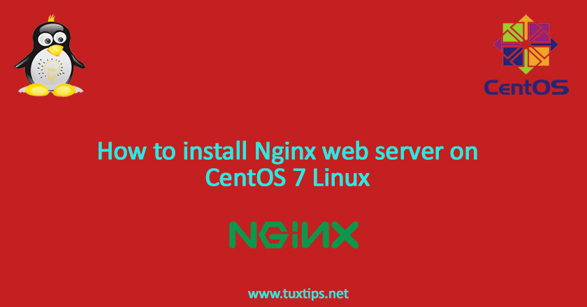 install Nginx web server on CentOS 7 Linux