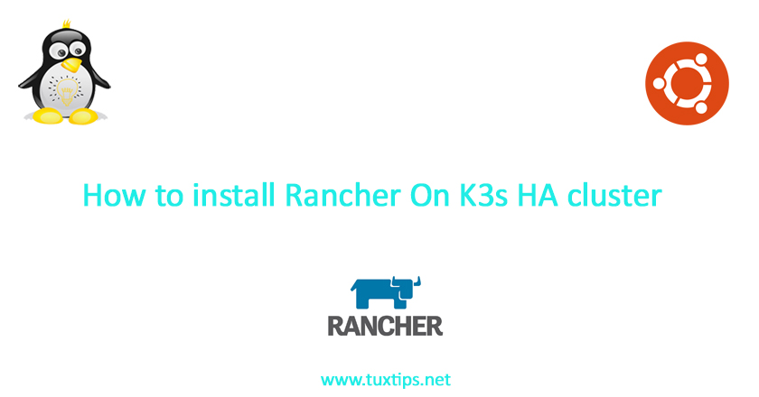 Rancher On K3s HA cluster